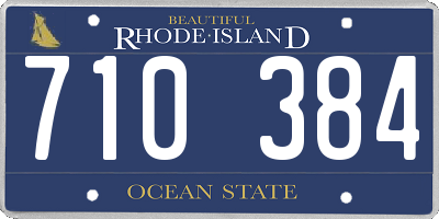 RI license plate 710384