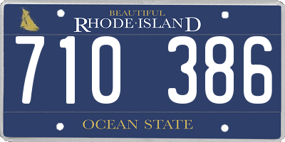 RI license plate 710386