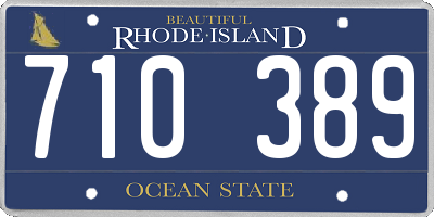RI license plate 710389