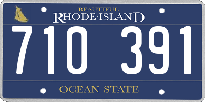 RI license plate 710391