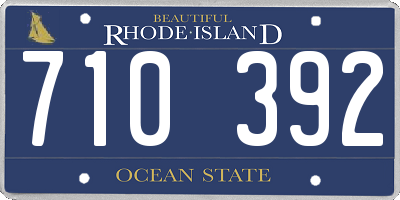 RI license plate 710392