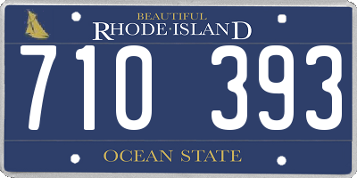 RI license plate 710393