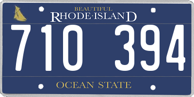 RI license plate 710394