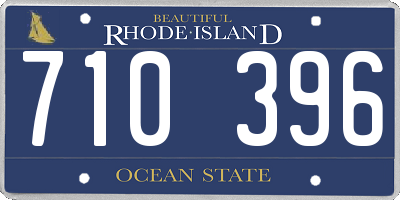 RI license plate 710396