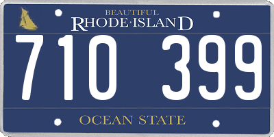 RI license plate 710399