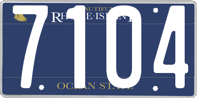 RI license plate 7104
