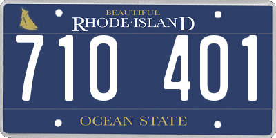 RI license plate 710401