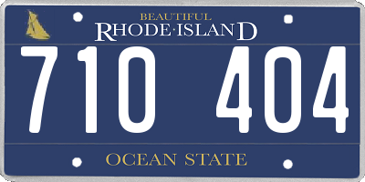 RI license plate 710404