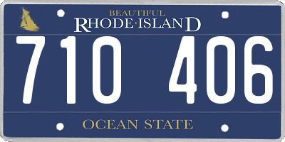 RI license plate 710406