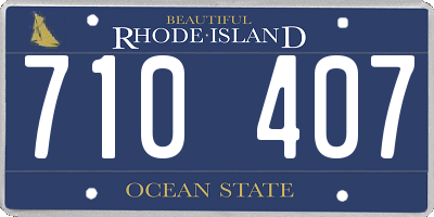 RI license plate 710407