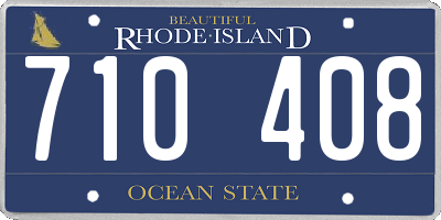 RI license plate 710408