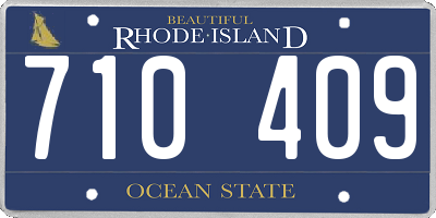 RI license plate 710409