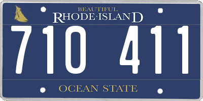 RI license plate 710411