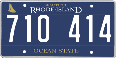 RI license plate 710414