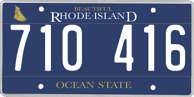 RI license plate 710416