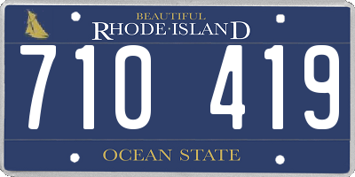 RI license plate 710419