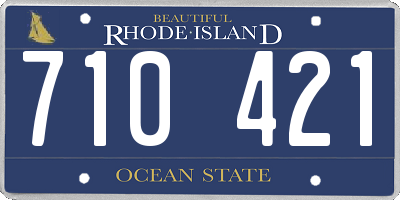 RI license plate 710421