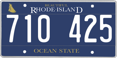 RI license plate 710425