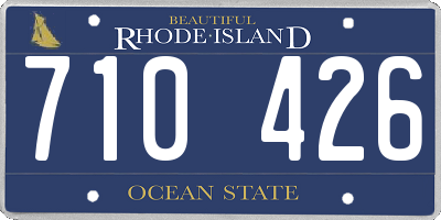RI license plate 710426