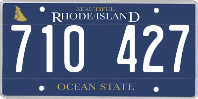 RI license plate 710427
