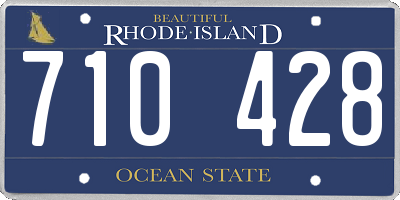 RI license plate 710428