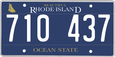 RI license plate 710437