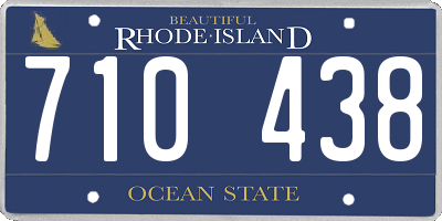 RI license plate 710438
