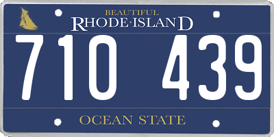 RI license plate 710439