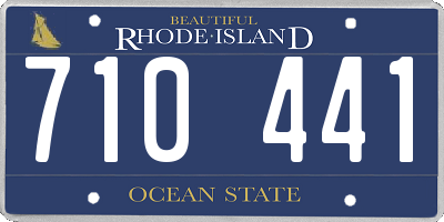 RI license plate 710441