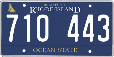 RI license plate 710443