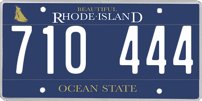 RI license plate 710444