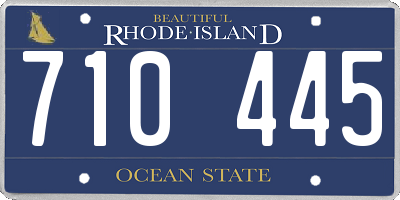 RI license plate 710445