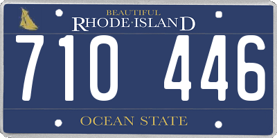 RI license plate 710446