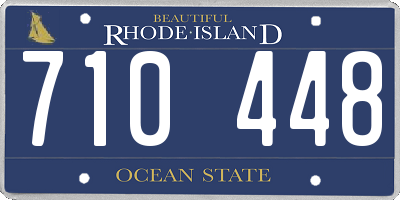 RI license plate 710448