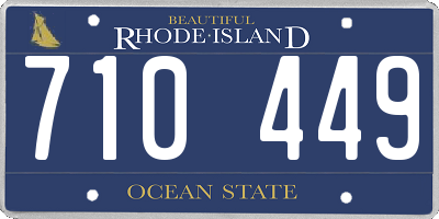 RI license plate 710449