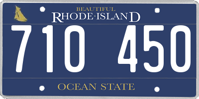 RI license plate 710450