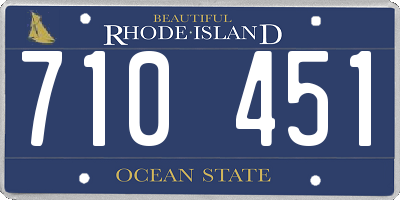 RI license plate 710451