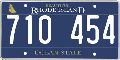 RI license plate 710454
