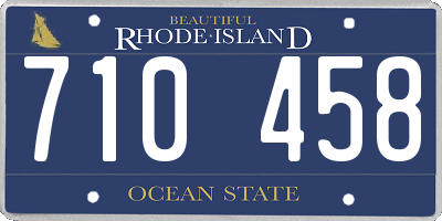 RI license plate 710458