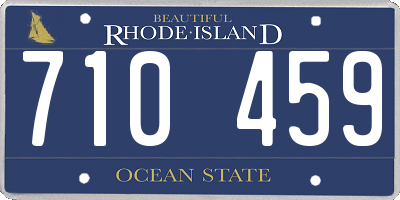 RI license plate 710459