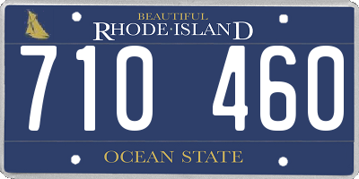 RI license plate 710460