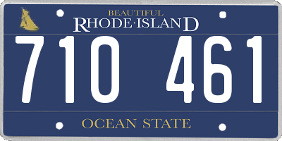 RI license plate 710461
