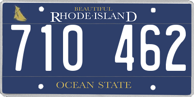 RI license plate 710462
