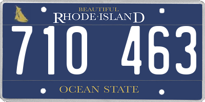RI license plate 710463