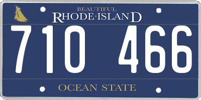 RI license plate 710466