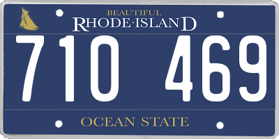 RI license plate 710469