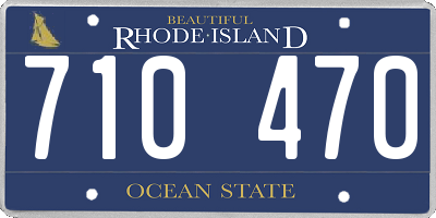 RI license plate 710470