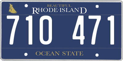 RI license plate 710471