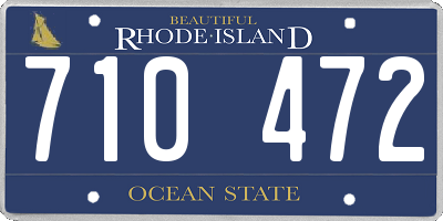 RI license plate 710472