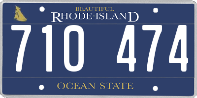 RI license plate 710474